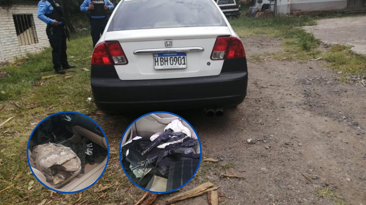 Detienen a presuntos pandilleros con indumentaria y armas militares en Sabanagrande
