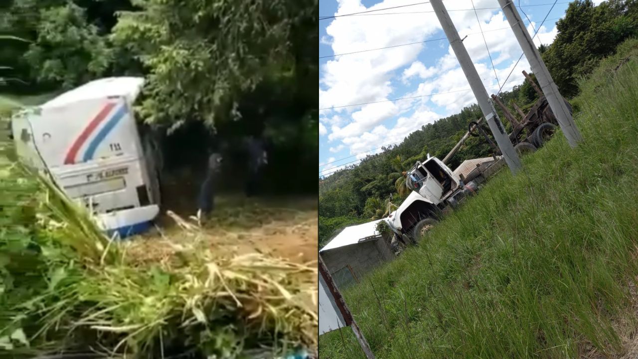 Video: Accidente entre bus y un 'troco' deja varias personas lesionadas en Campamento, Olancho