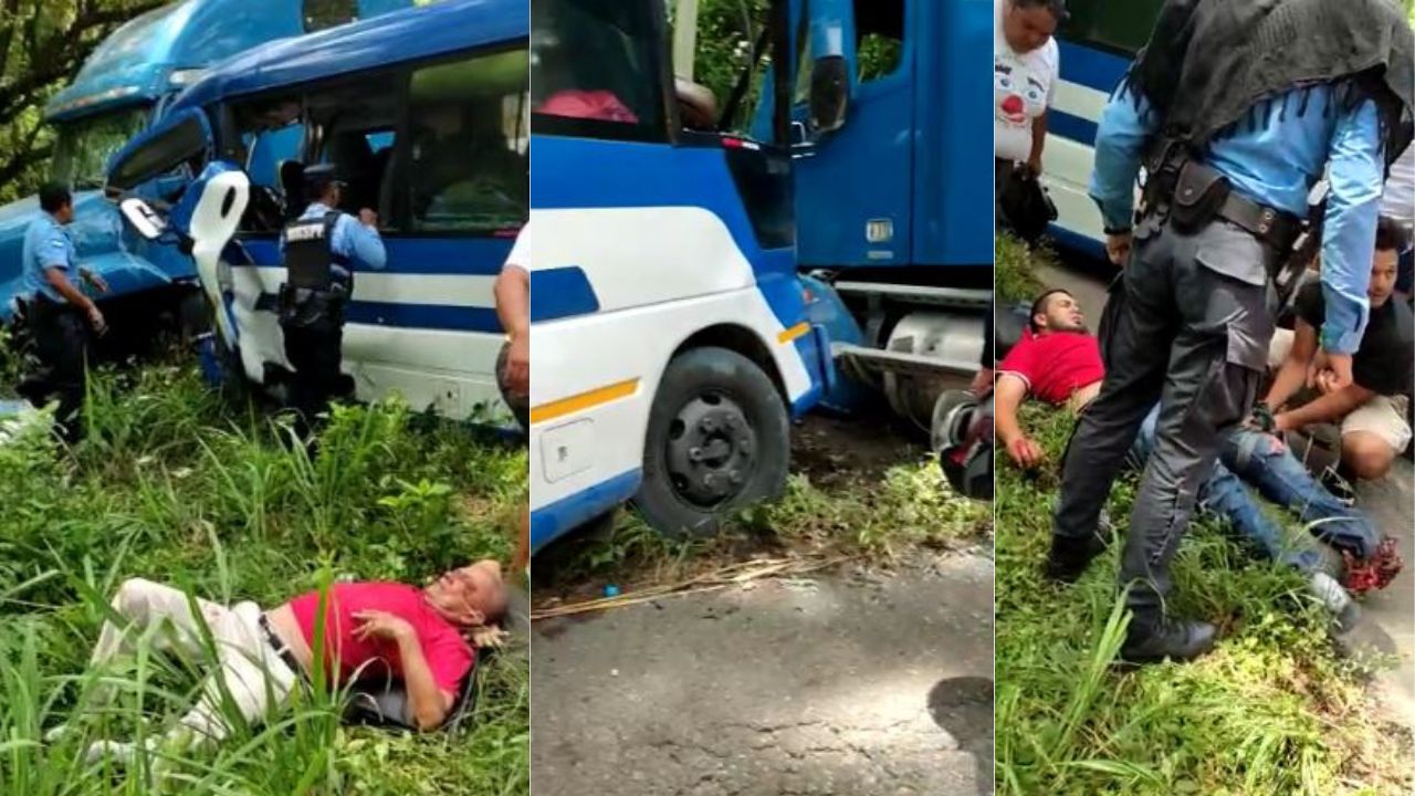 Varios heridos deja choque entre rastra y rapidito en Santa Bárbara