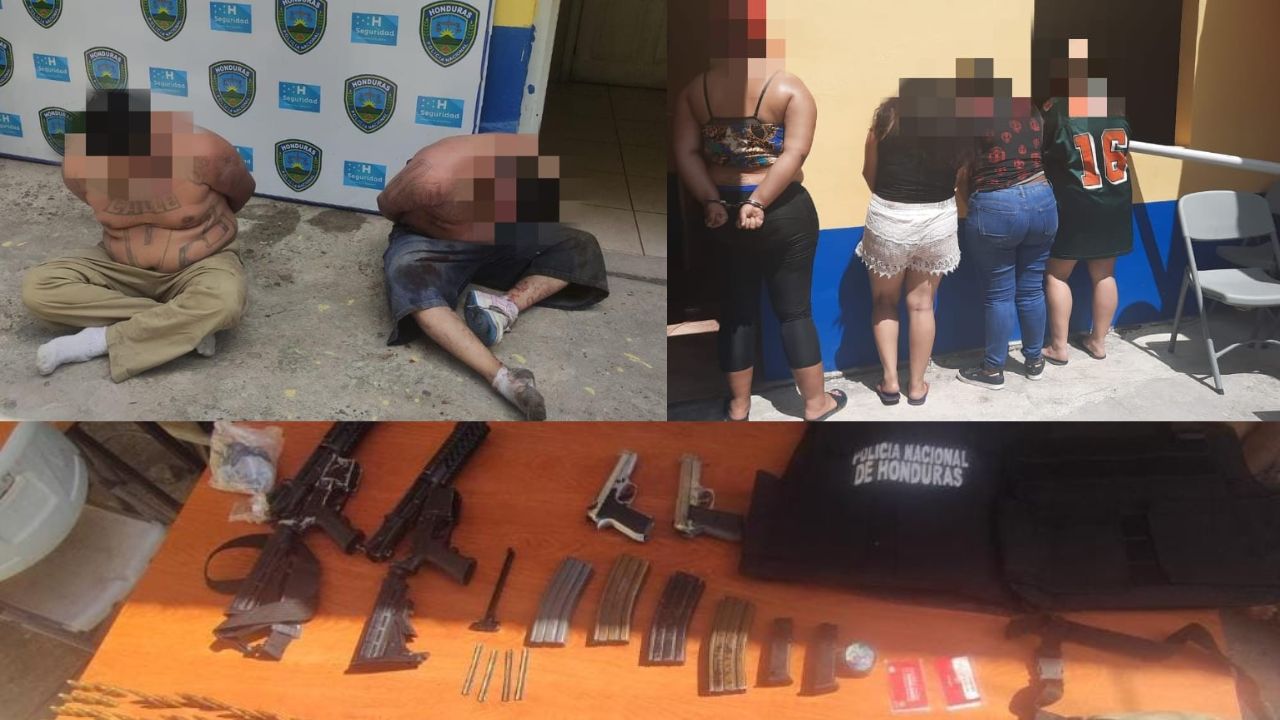 Fotos: Chalecos antibalas y fusiles AR-15 entre lo decomisado a supuestos pandilleros de la 18 y la MS-13