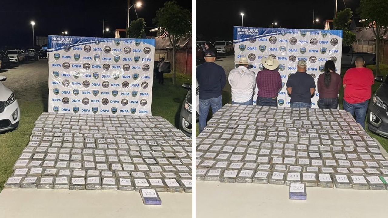 Detienen en Corinto a dos guatemaltecos en posesión de 225 kilos de supuesta cocaína
