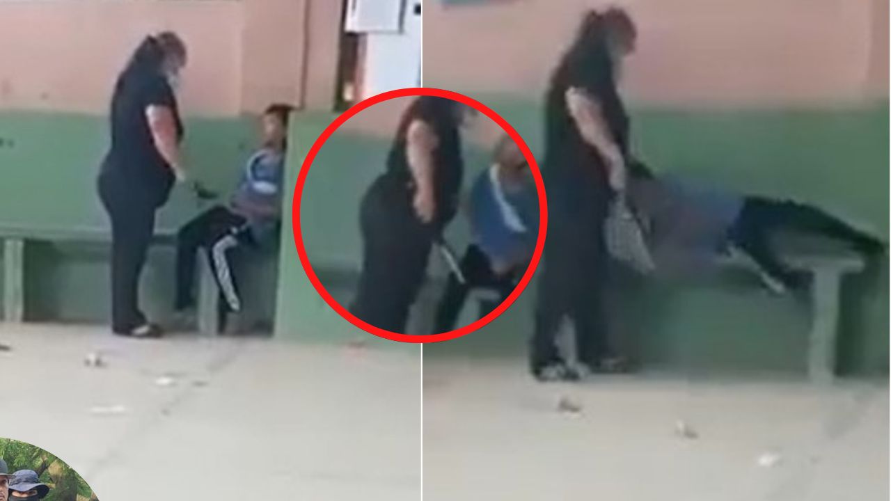 ¿La escupió en la cara?, lo que se ve en el vídeo de la maestra que golpea a un alumno en Choloma