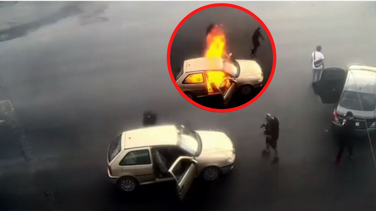 México: Captan en vídeo a grupo armado bajar a familia de su vehículo para quemarlo
