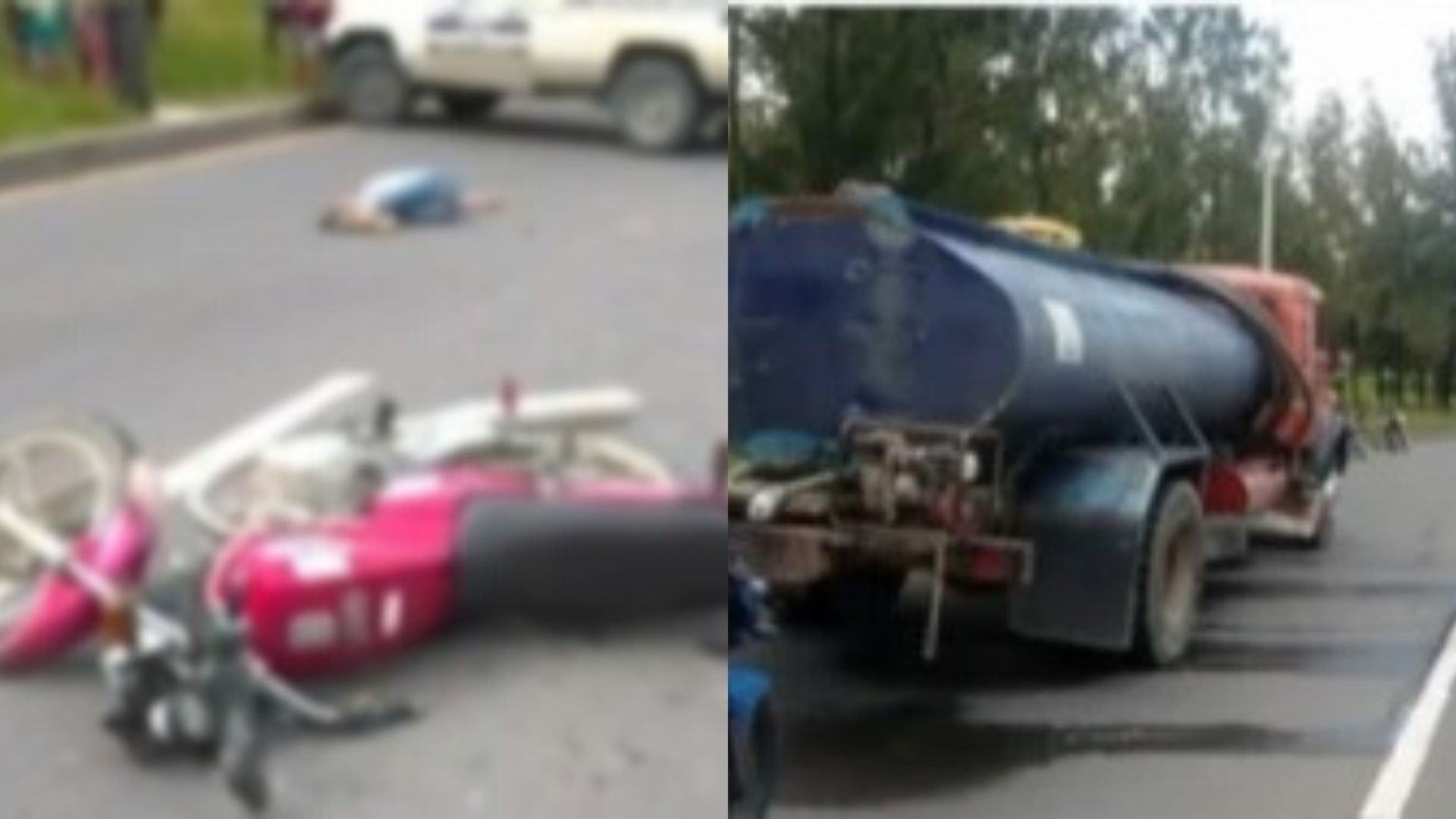 Fallece pasajera de motocicleta embestida por pipa de agua en el cruce de Mateo, Tegucigalpa