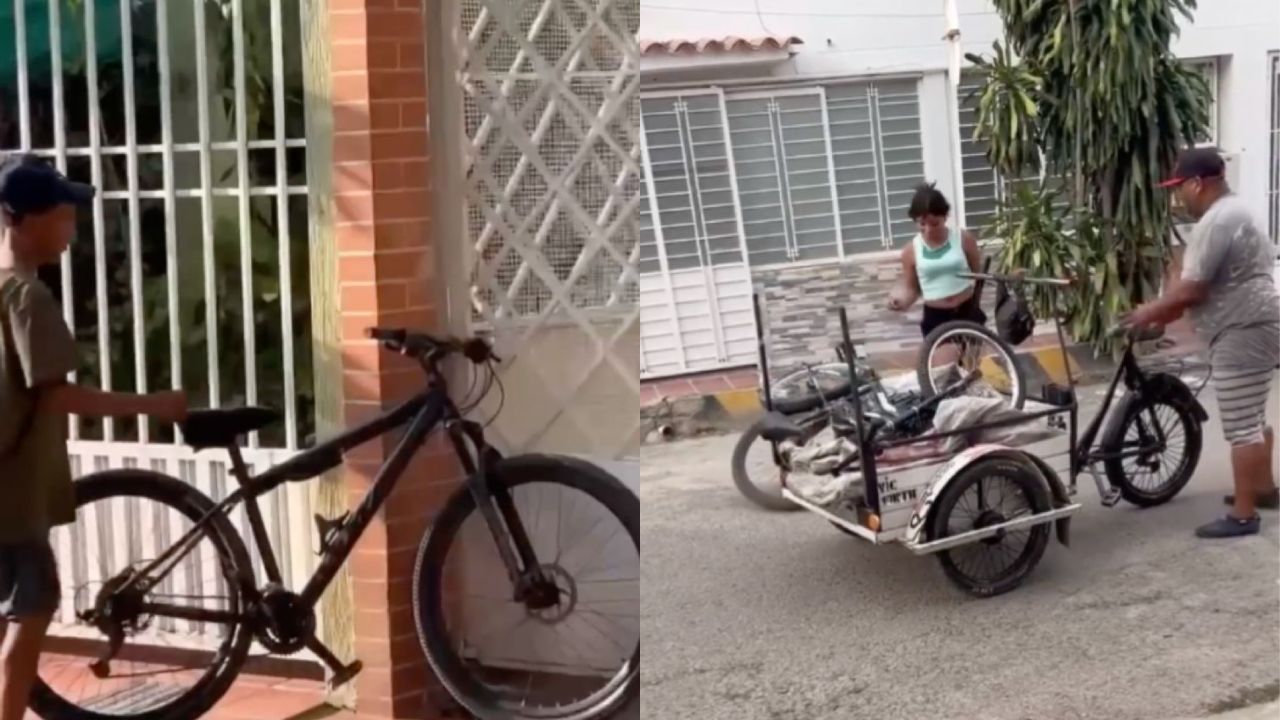 Imagen de ¡Vídeo! 'Desorientados' terminaron ladrones que intentaron robar bicicleta eléctrica