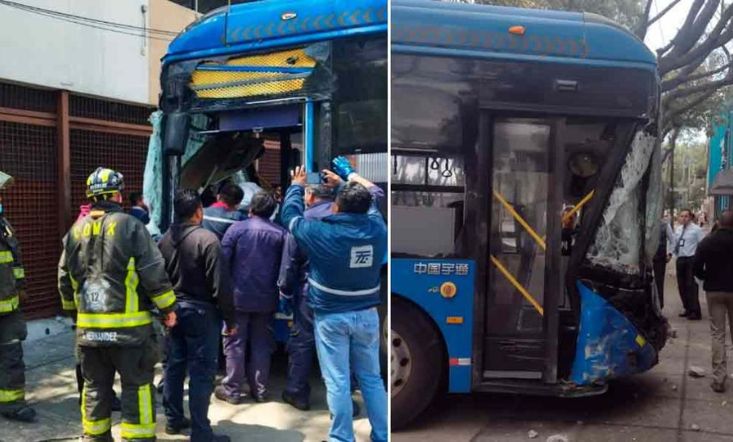 Imagen de Video: En su día de capacitación, practicante a chofer de trolebús provocó caos en México