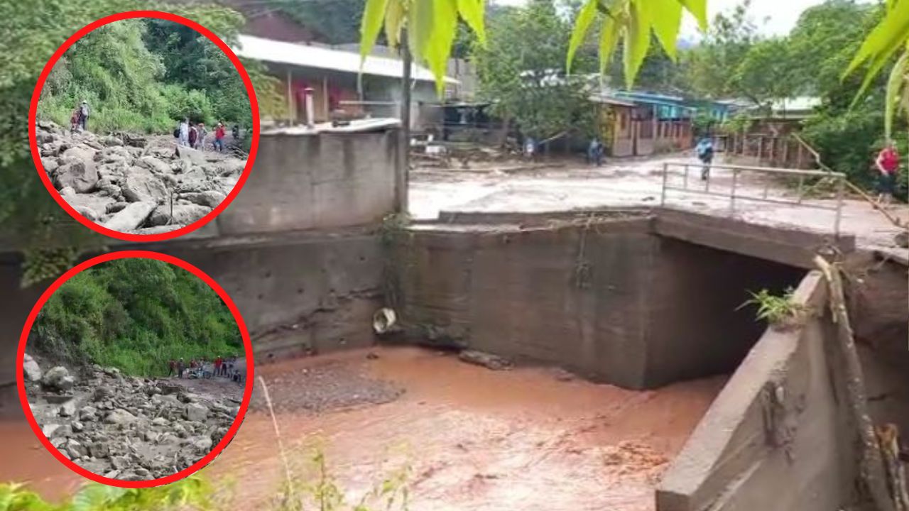 Municipio de Cabañas, Copán, a punto de quedar incomunicado: familias en la calle, casas a punto de caer y red vial colapsada