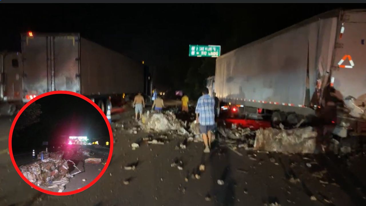 ¡Este es el vídeo! Rastra que impactó contra peaje en la CA-5 iba a exceso de velocidad