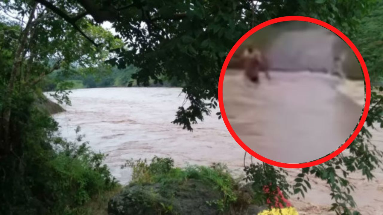 'Que se regrese díganle', video capta cómo fuerte corriente se llevó a hondureño