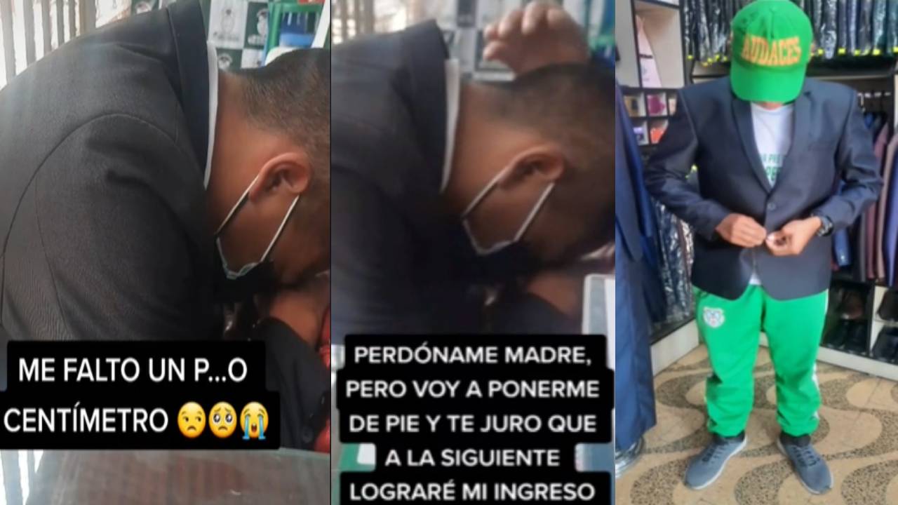 'Me faltó un pu** centímetro', joven llora al ser rechazado en escuela de Policía y es viral en redes