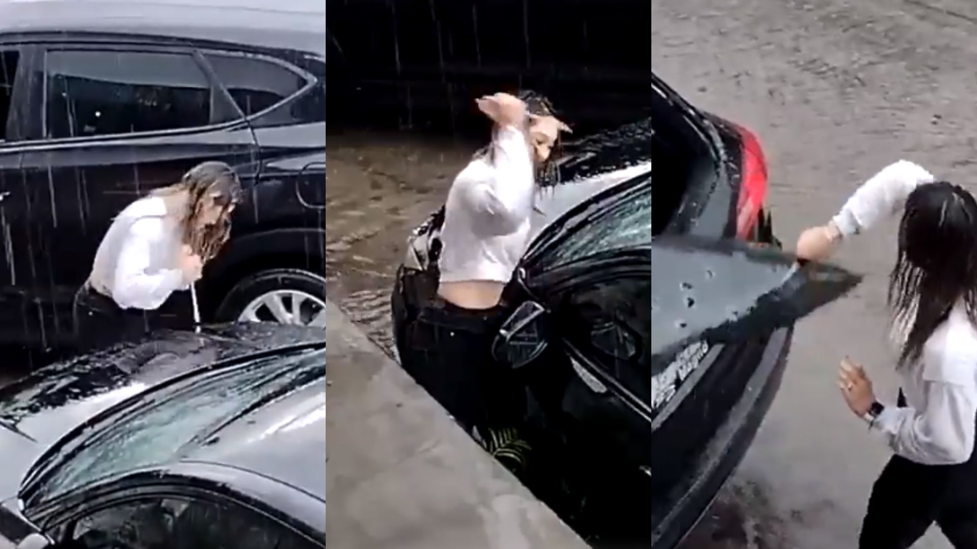 ¡Se desquitó! Mujer descubre infidelidad de su novio y destruye camioneta de la amante