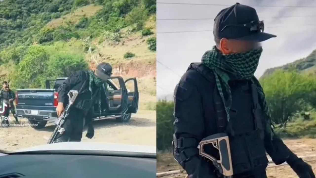 Está fue la reacción de tiktoker al toparse con narcos del Cártel de Sinaloa en zona montañosa