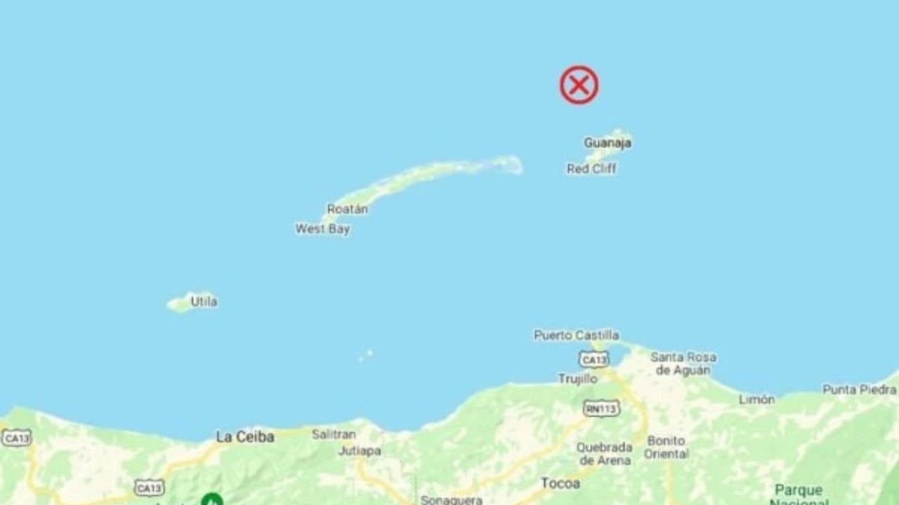 Sismo de 4.9 grados sacudió Guanaja, Islas de la Bahía
