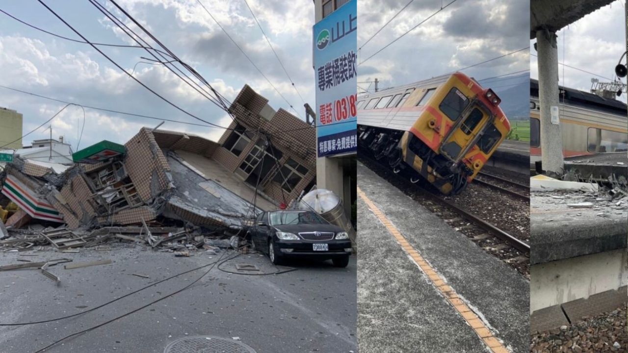 Video muestra desastre y pánico en Taiwán tras potente sismo y réplicas