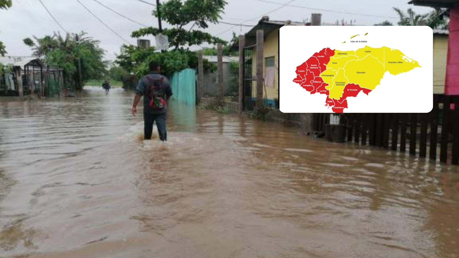 Copeco mantiene las alertas en Honduras debido a las lluvias provocadas por Julia
