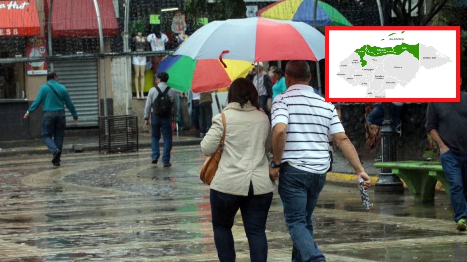 Estos cinco departamentos están en alerta verde por 24 horas debido a lluvias y chubascos