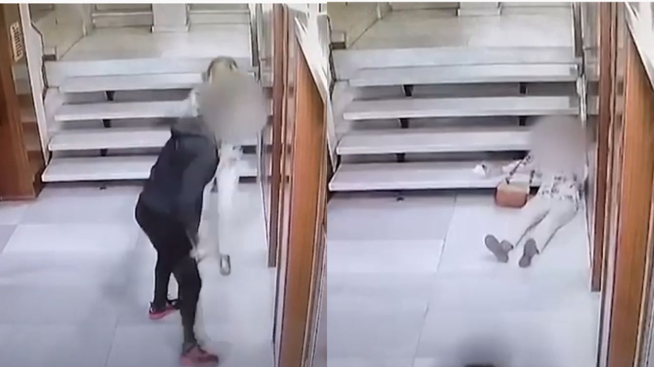 Video: Mujer sufrió violento asalto mientras esperaba el ascensor
