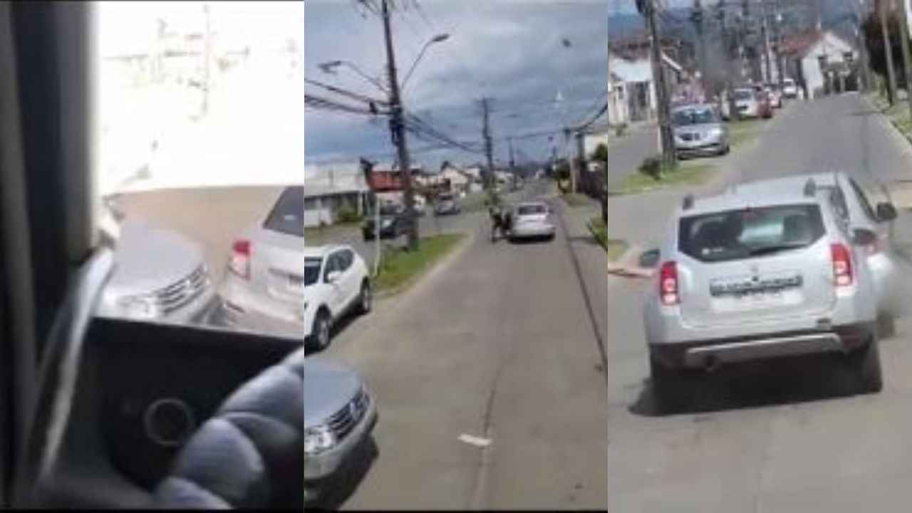 En video: Captan a hombre que chocó de forma intencional auto donde iban una mujer y su bebé