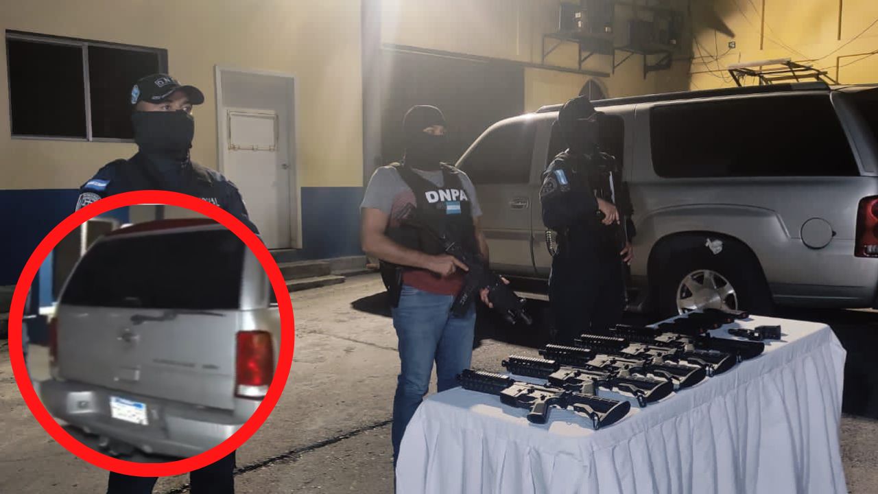 Decomisan camioneta de lujo y armas de fuego a un guardaespalda en SPS