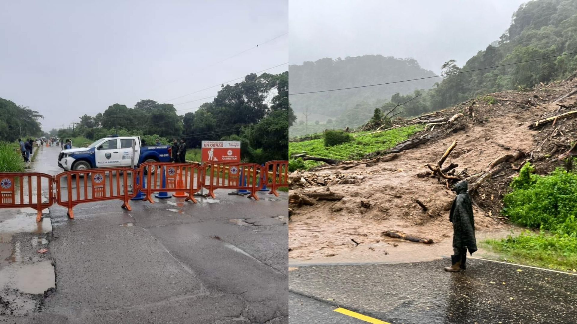 En fotos: Estos son algunos pasos incomunicados debido a las lluvias que ha dejado Julia en Honduras