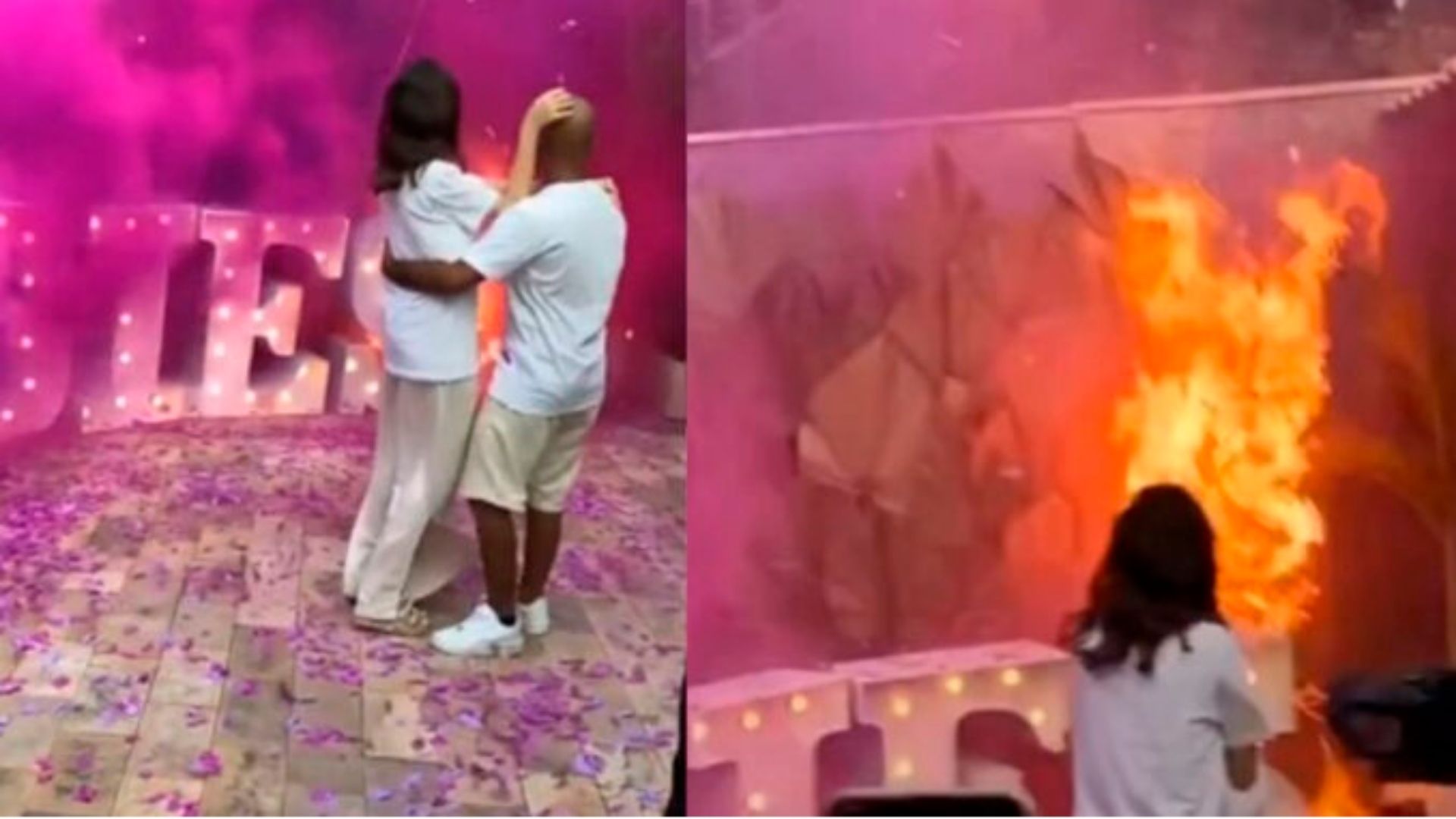 En video: influencers incendian su casa en fiesta de revelación de género