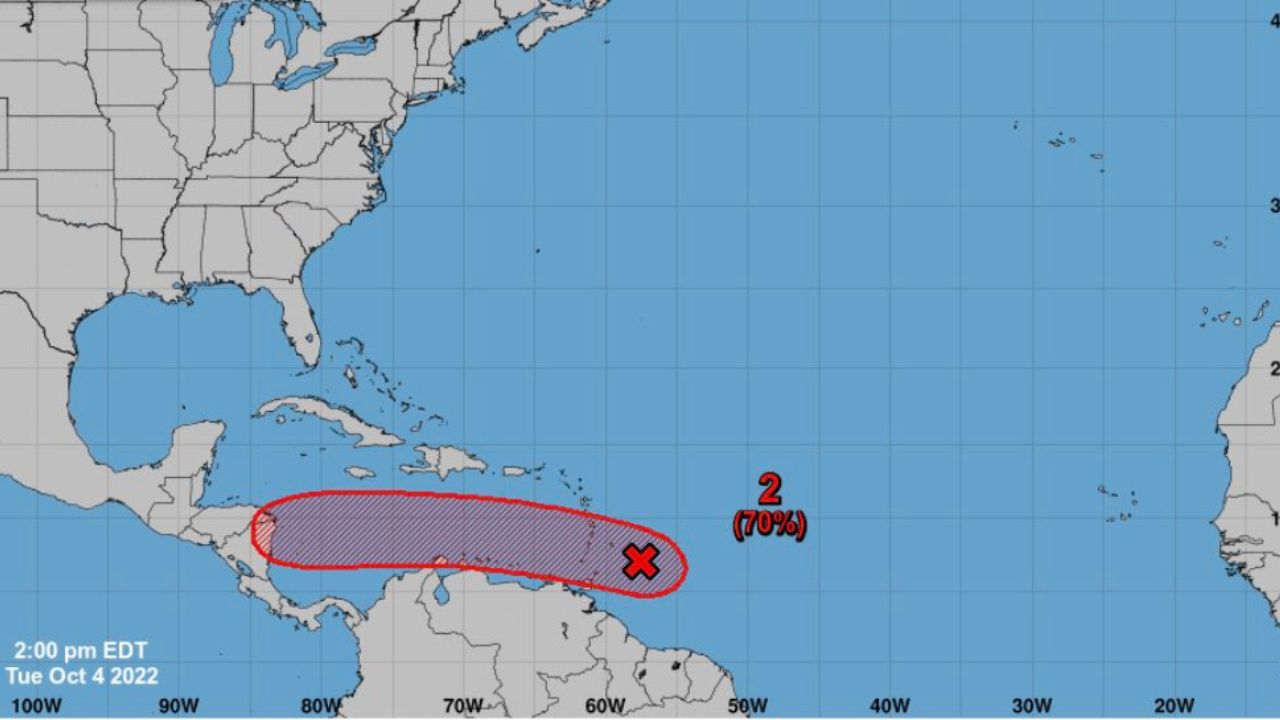 Onda tropical tiene 70%  de  posibilidad de convertirse en ciclón; afectaría a Honduras la próxima semana
