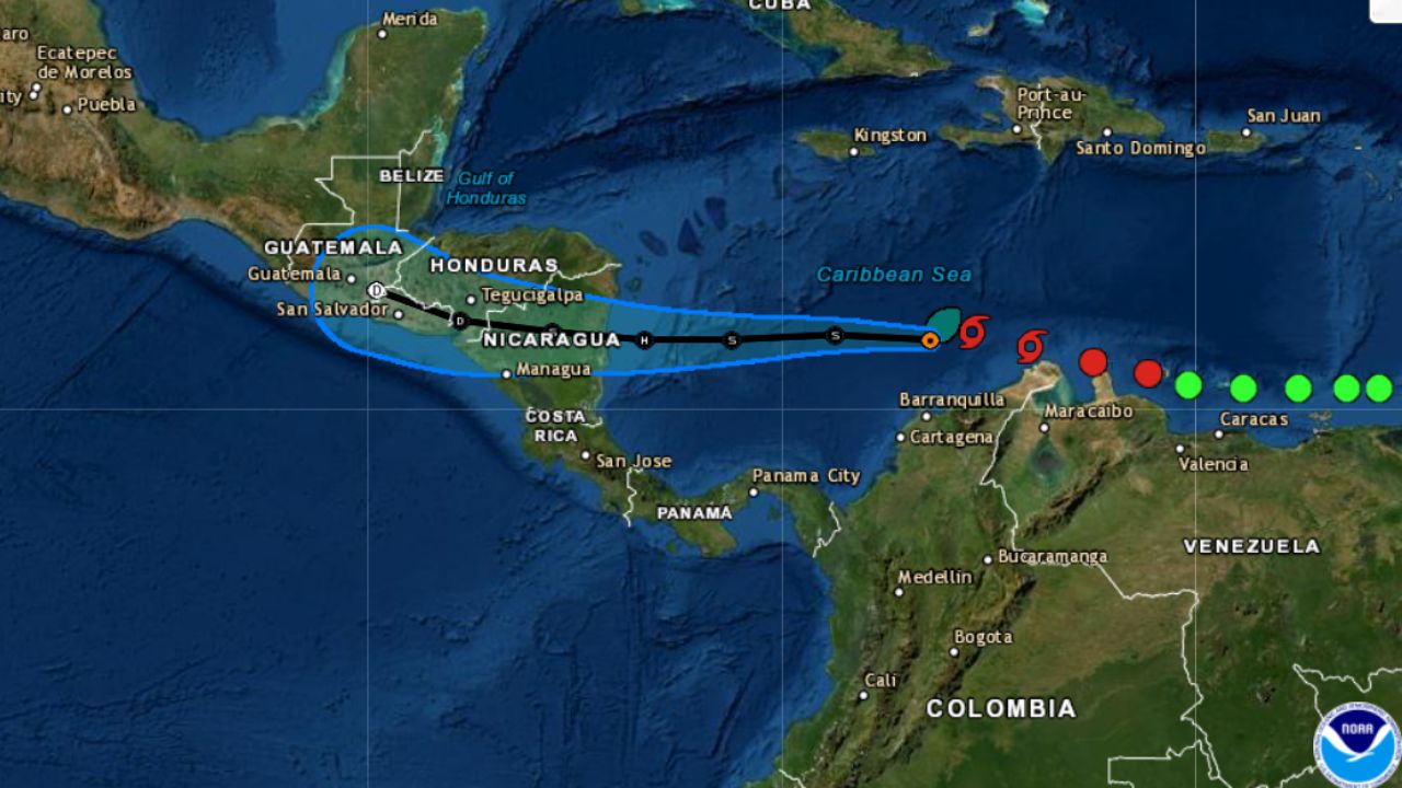 Tormenta Julia llegaría a Nicaragua en huracán categoría  1