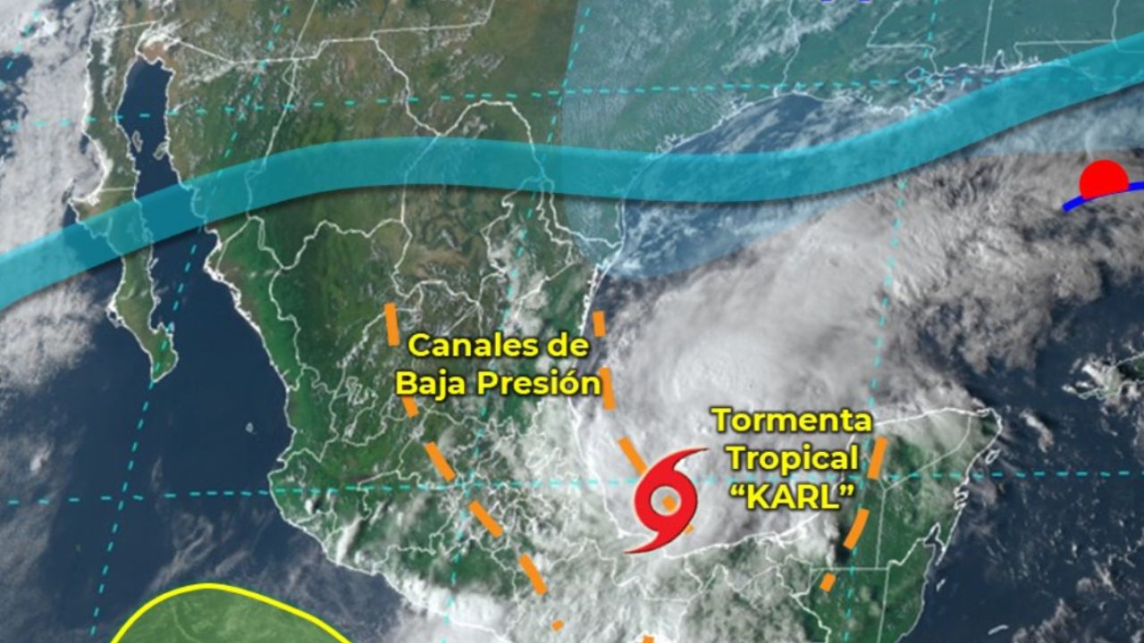 México advierte de lluvias, viento y oleaje por paso de tormenta Karl