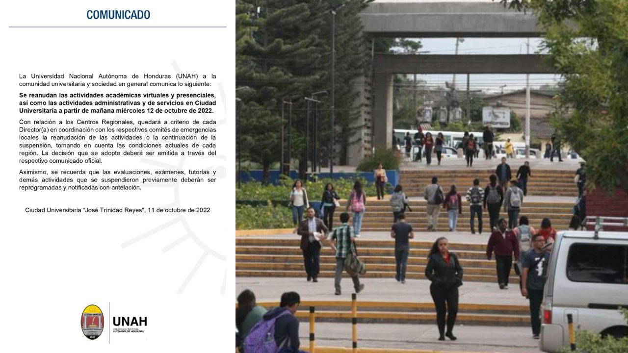 Se reanudan las actividades académicas en ciudad universitaria a partir de mañana