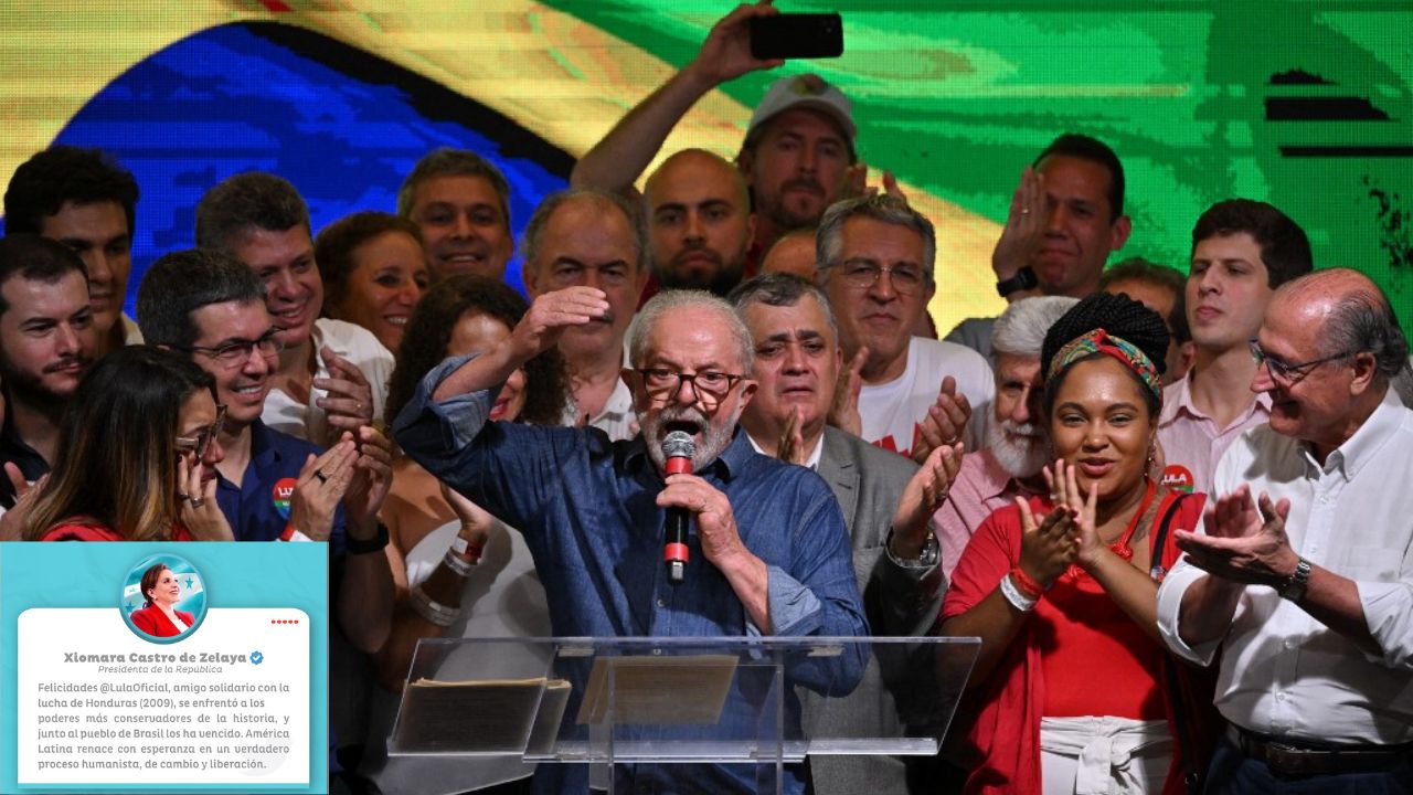 Xiomara Castro y 'Mel' Zelaya celebran la victoria electoral de Lula da Silva en Brasil