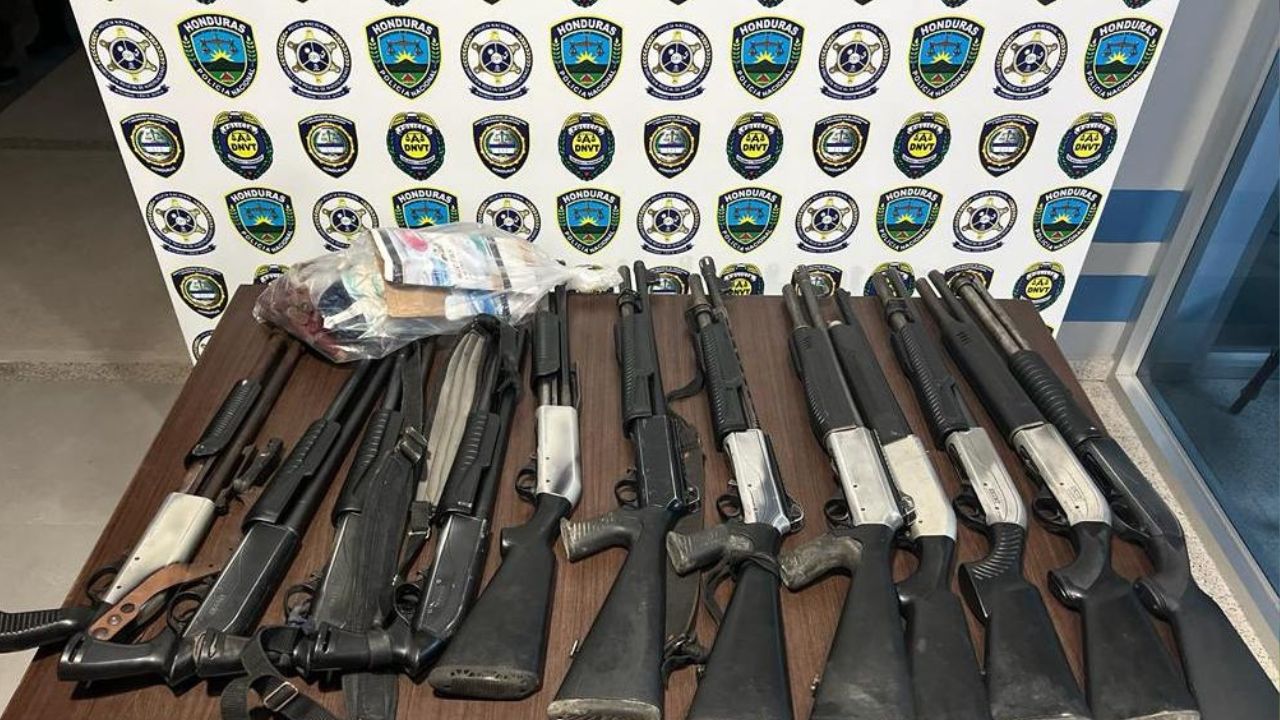Foto: Decomisan potente arsenal el cual habría sido utilizado en el cobro de la extorsión en Comayagua