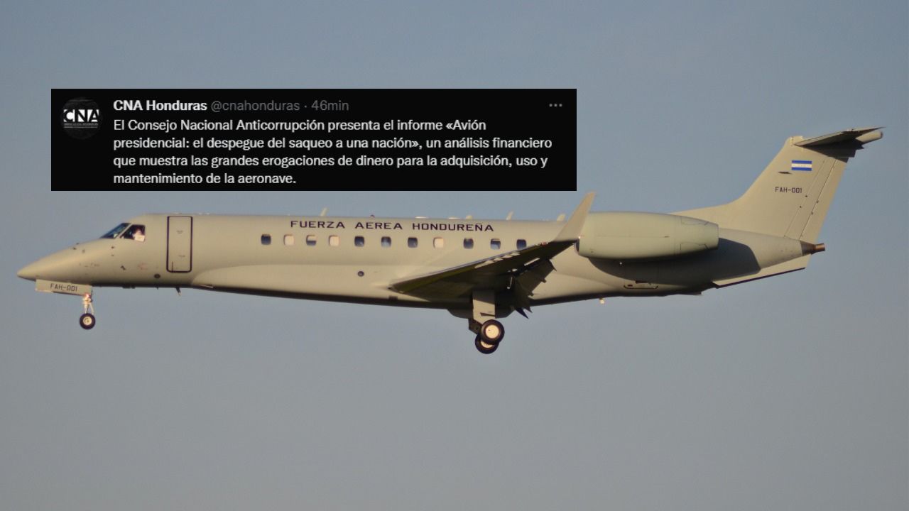 Más de L 1,000 millones de Tasa de Seguridad fueron desembolsados para compra de avión presidencial, según el CNA