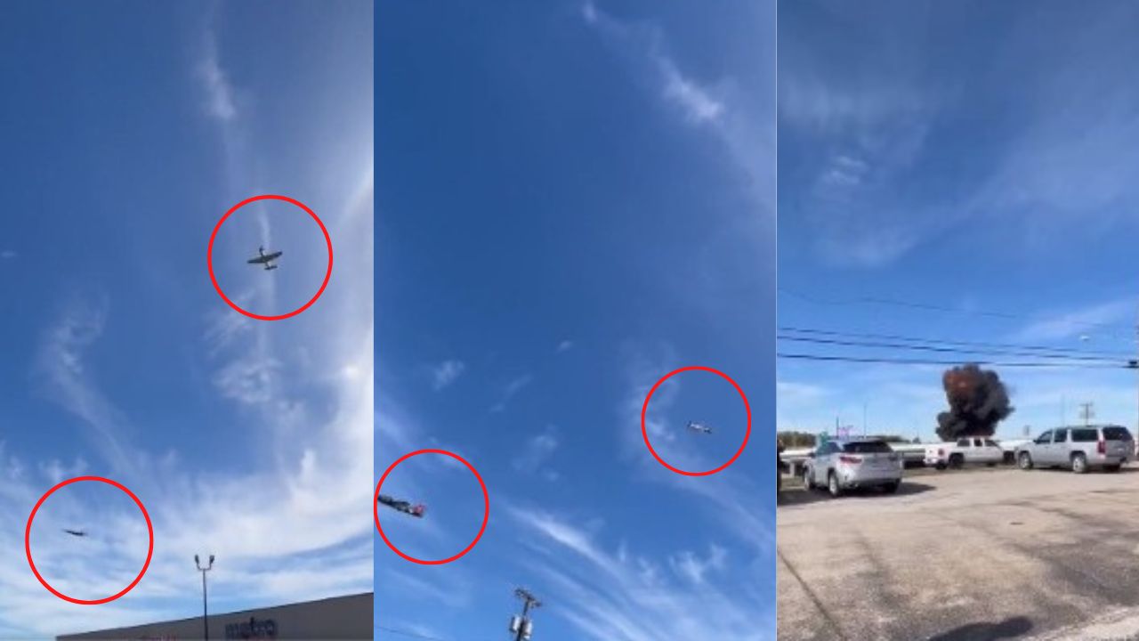 ¡Impactante! Dos avionetas chocan en pleno vuelo en EE. UU.