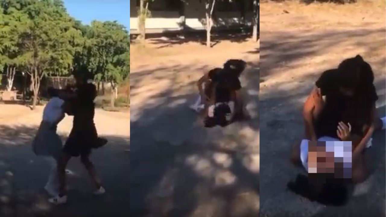 Captan pelea entre dos estudiantes, una de ellas golpea en la cabeza a su compañera hasta dejarla inconsciente