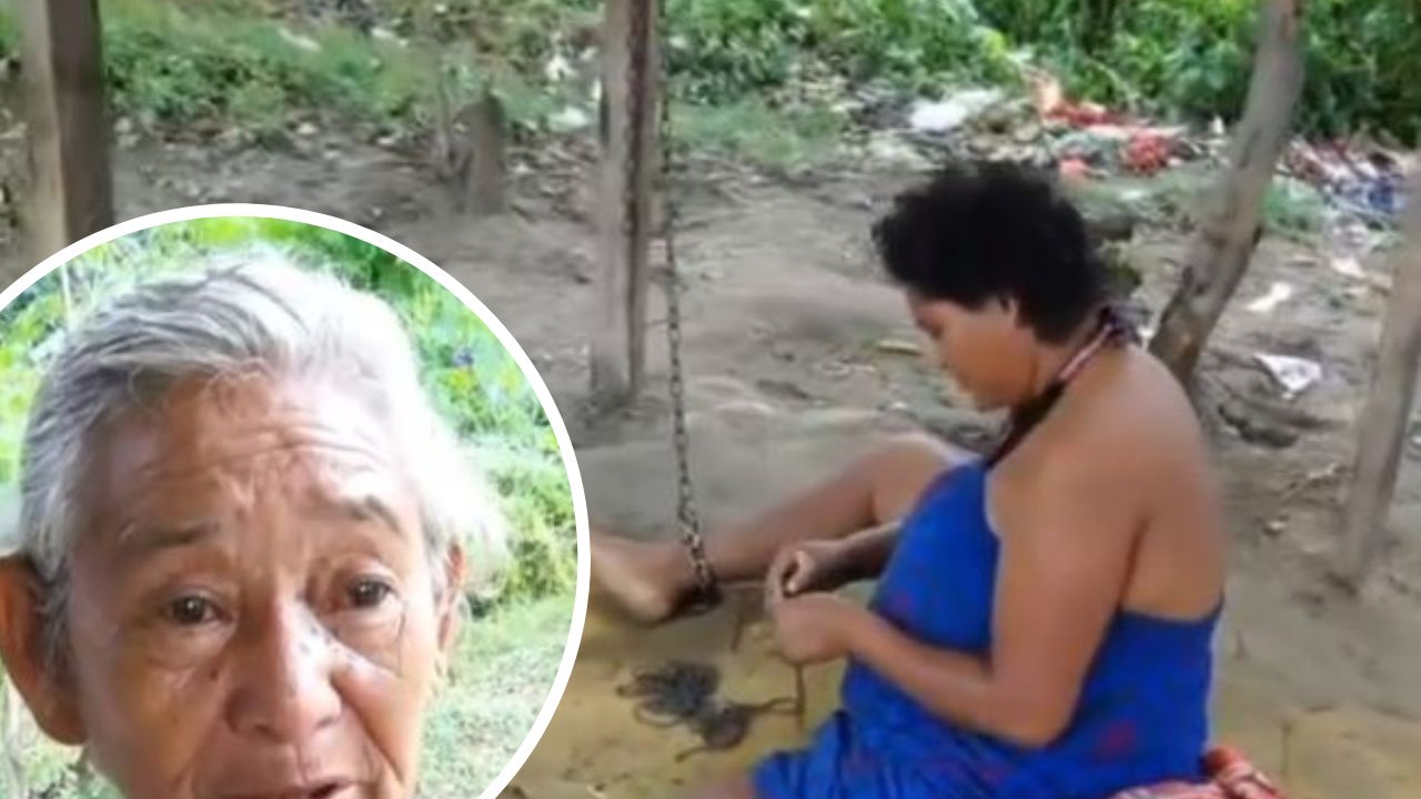 Hondureña vive encadenada desde hace un año: Aquí su insólito caso