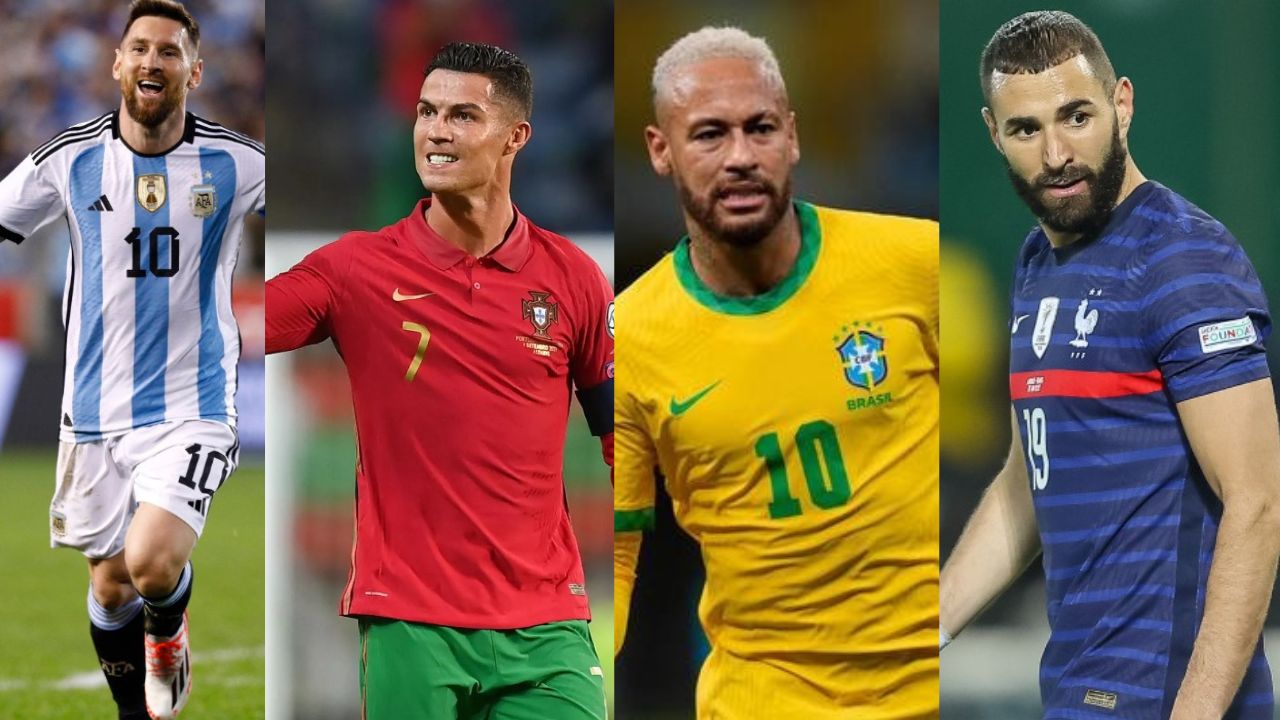 ¡Exorbitante! Esto ganan los mundialistas Messi, Neymar Jr., CR7 y Benzema