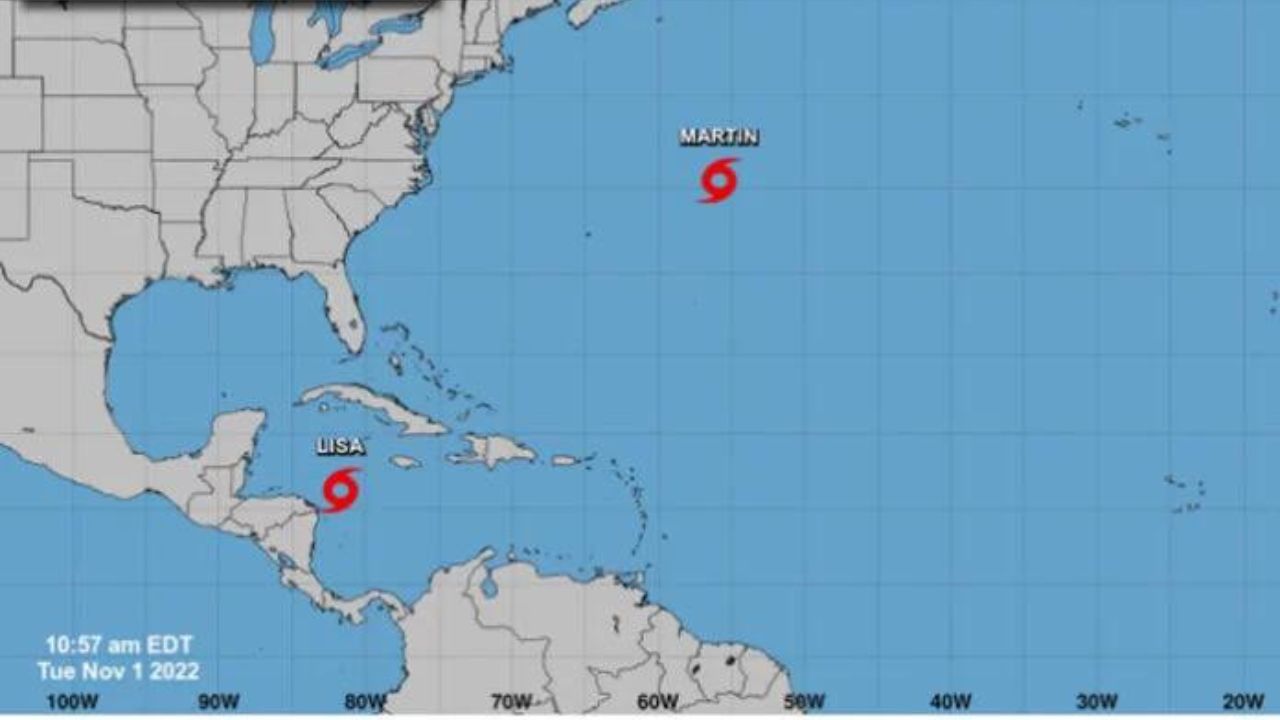 Tormenta tropical Martin se suma a Lisa en la cuenca del Atlántico