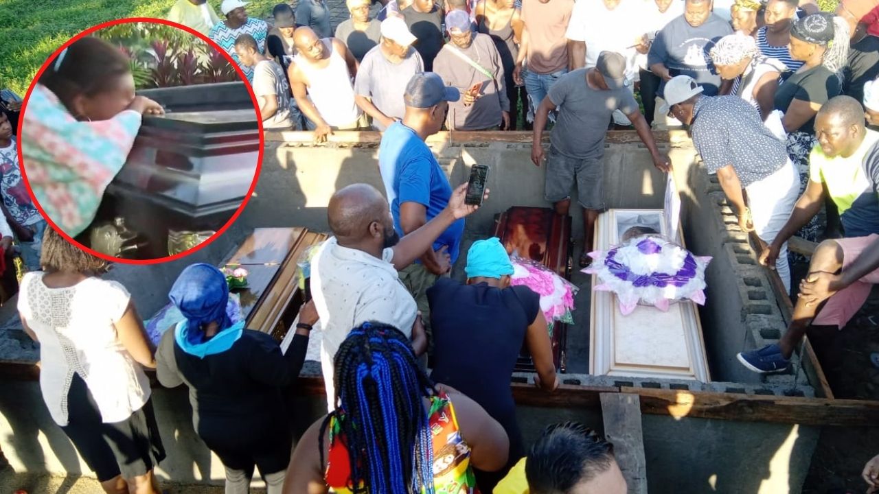 ¡Juntos hasta el final! Así fue la despedida de la familia garífuna, quienes fueron enterrados en una misma fosa