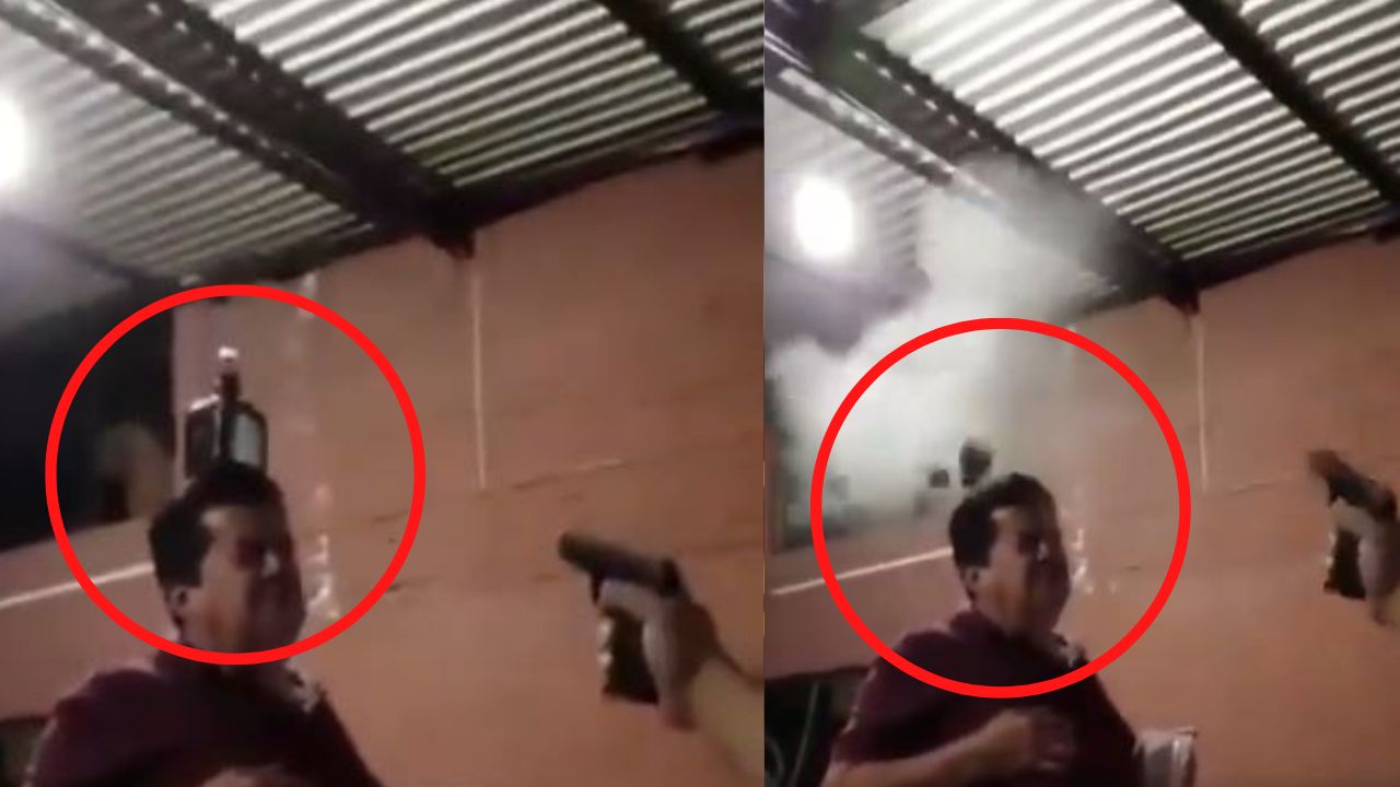 'Bolos' juegan tiro al blanco con pistola real, le apuntan a la cabeza y el final es de infarto