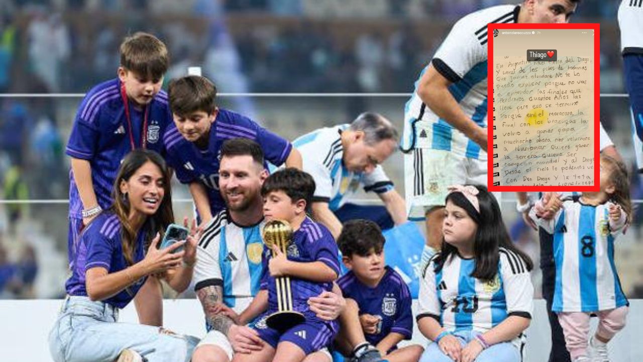 Esta es la emotiva carta que el hijo de Messi le escribió antes de la final del Mundial
