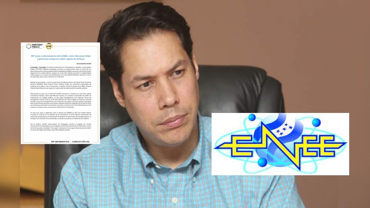 Emiten requerimiento fiscal a exfuncionarios de la ENEE, entre ellos Jesús Mejía