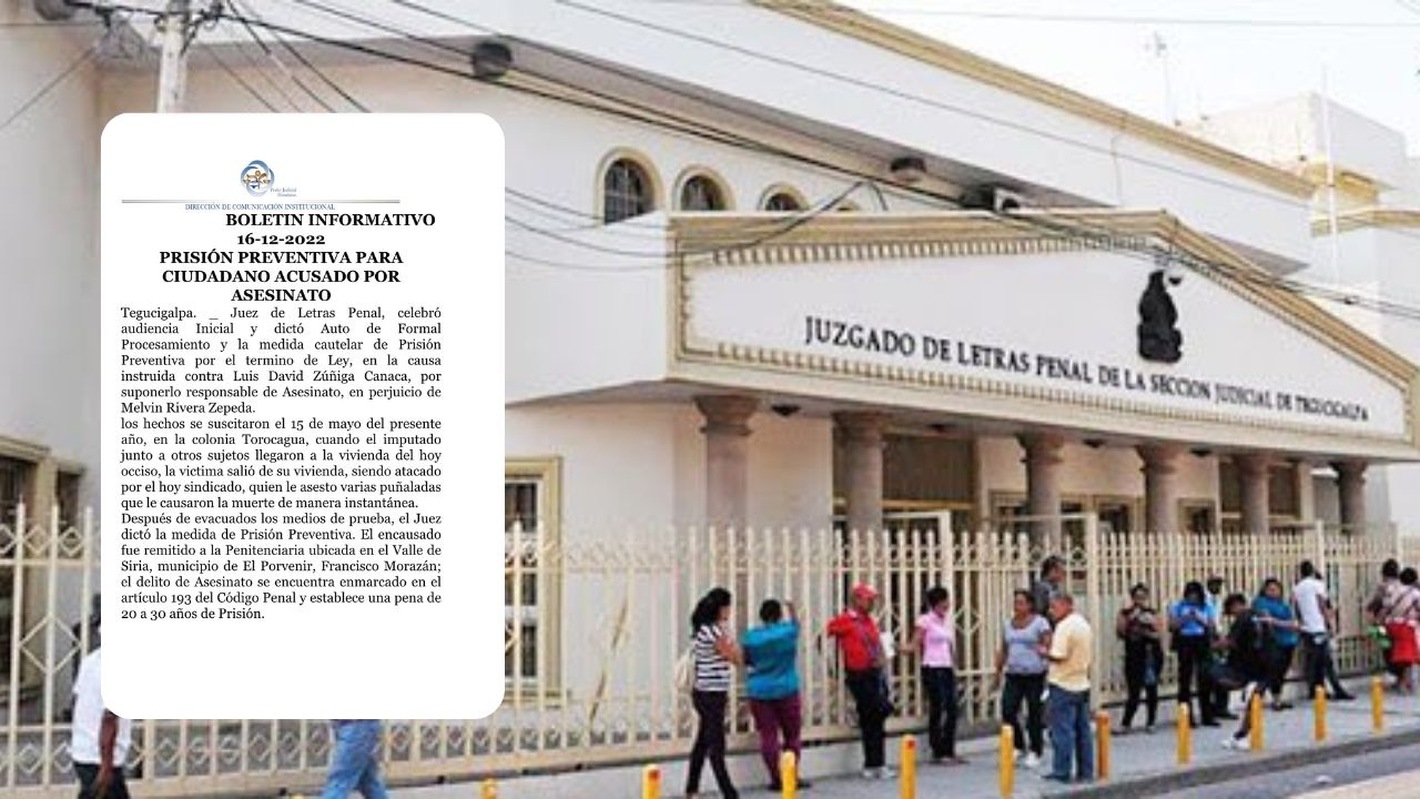 Prisión preventiva a sujeto acusado de asesinato en la Torocagua