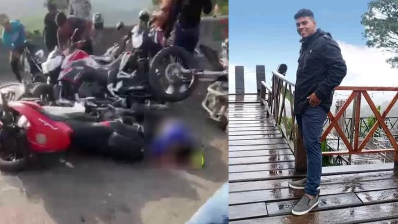 Vídeo sensible: Joven hondureño muere en accidente durante carrera de motos en la CA-5