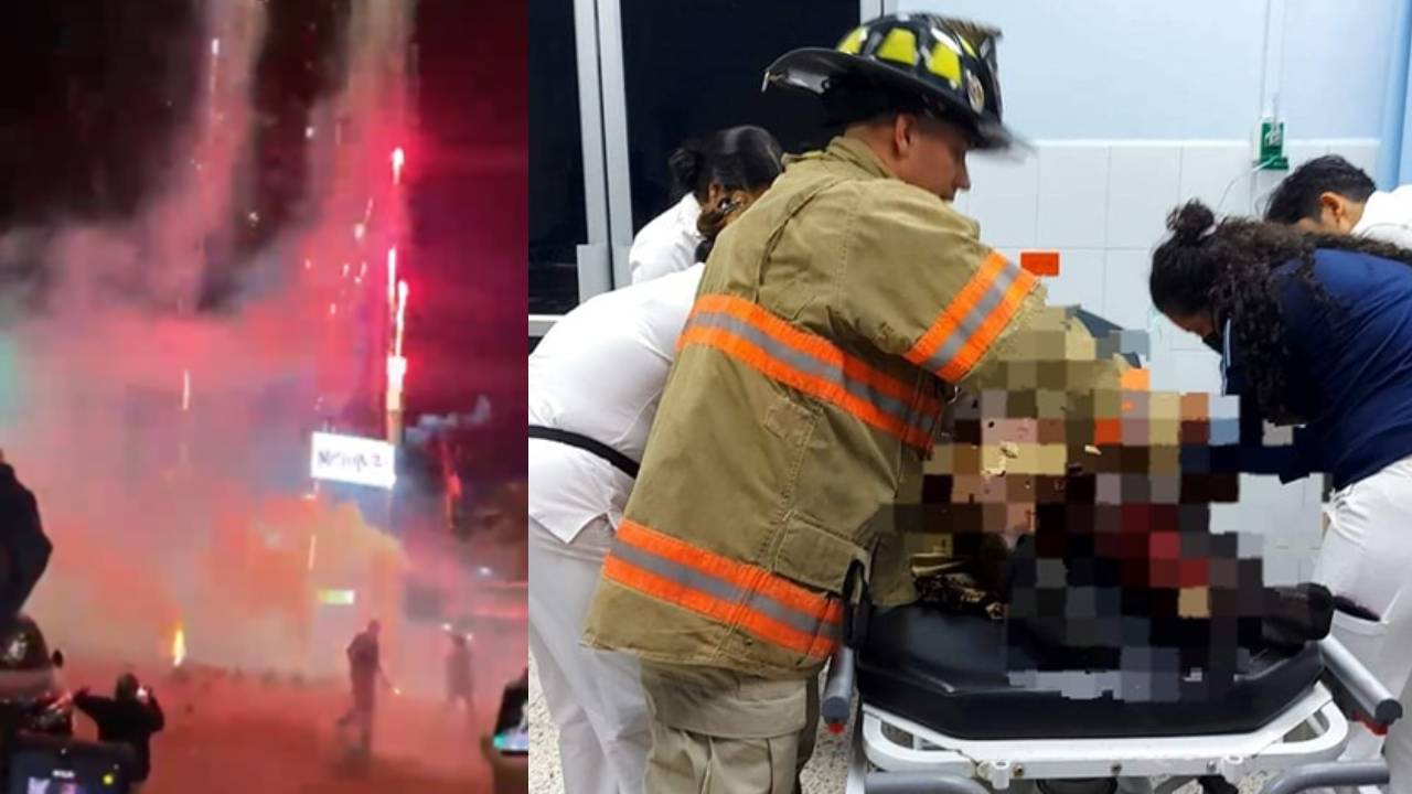 Tradicional quema de pólvora deja dos personas gravemente heridas en Comayagua
