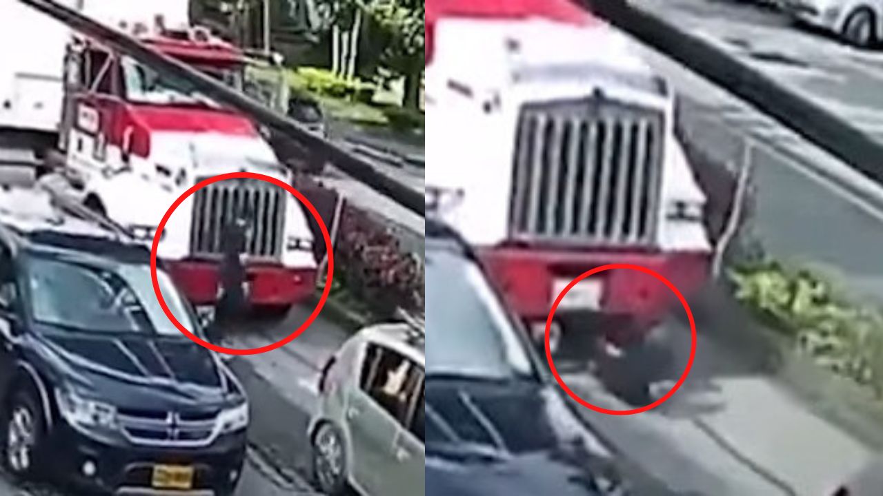 Vídeo sensible: Mujer se salva de morir aplastada luego de ser atropellada por una rastra