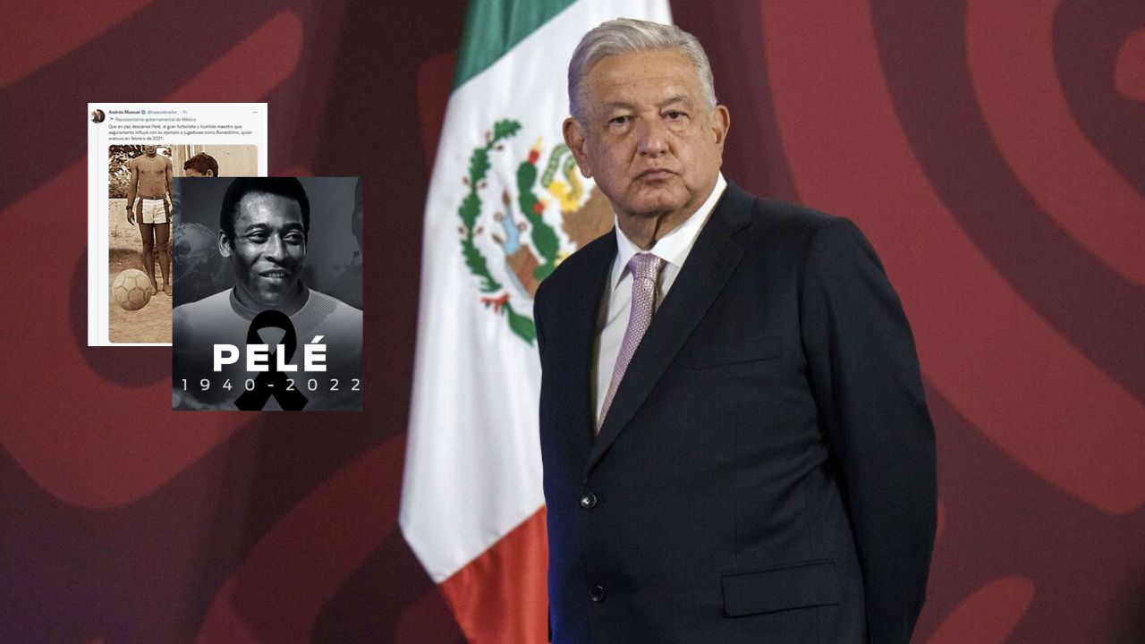 Presidente mexicano lamenta muerte de Pelé...pero con foto de otro exjugador