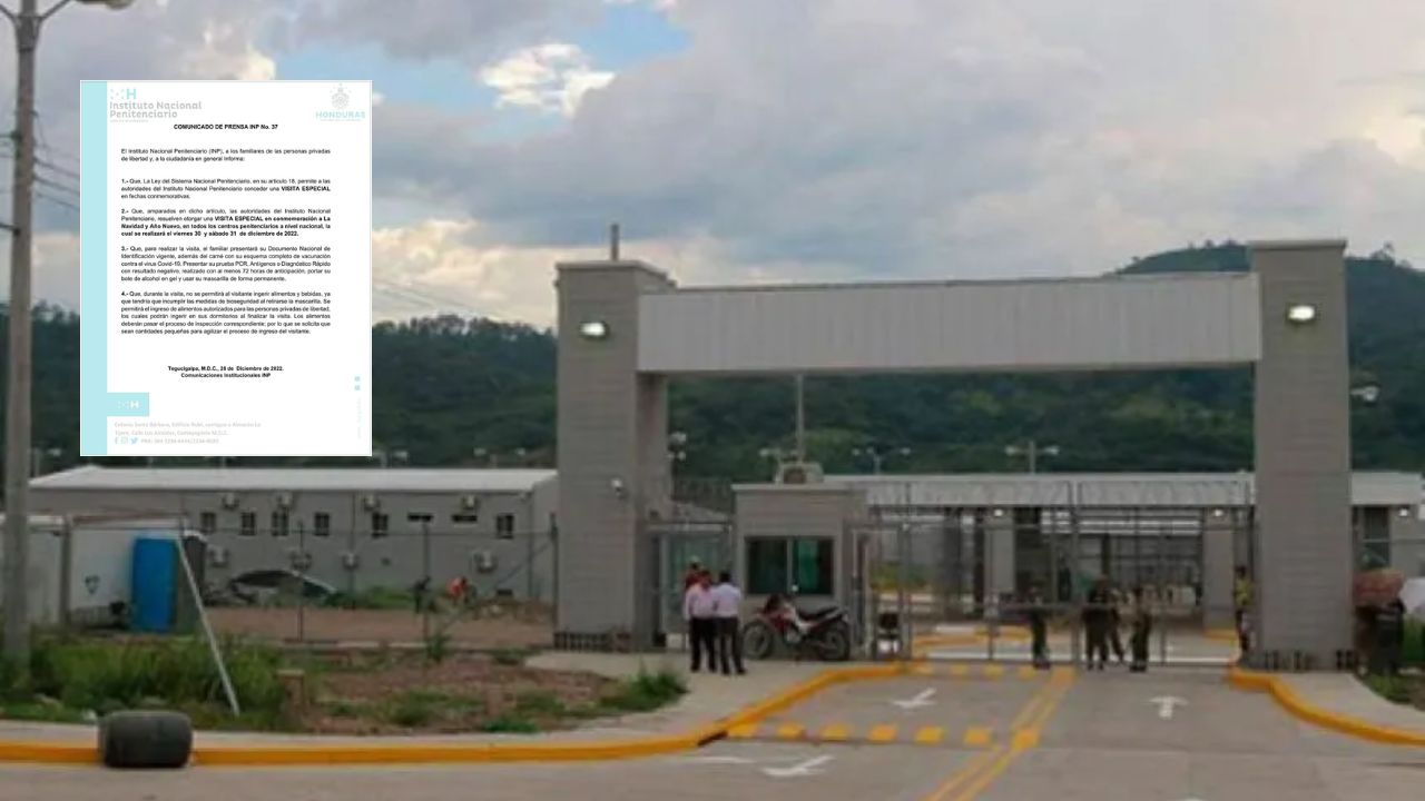 Privados de libertad podrán recibir visitas por festividad de Año Nuevo