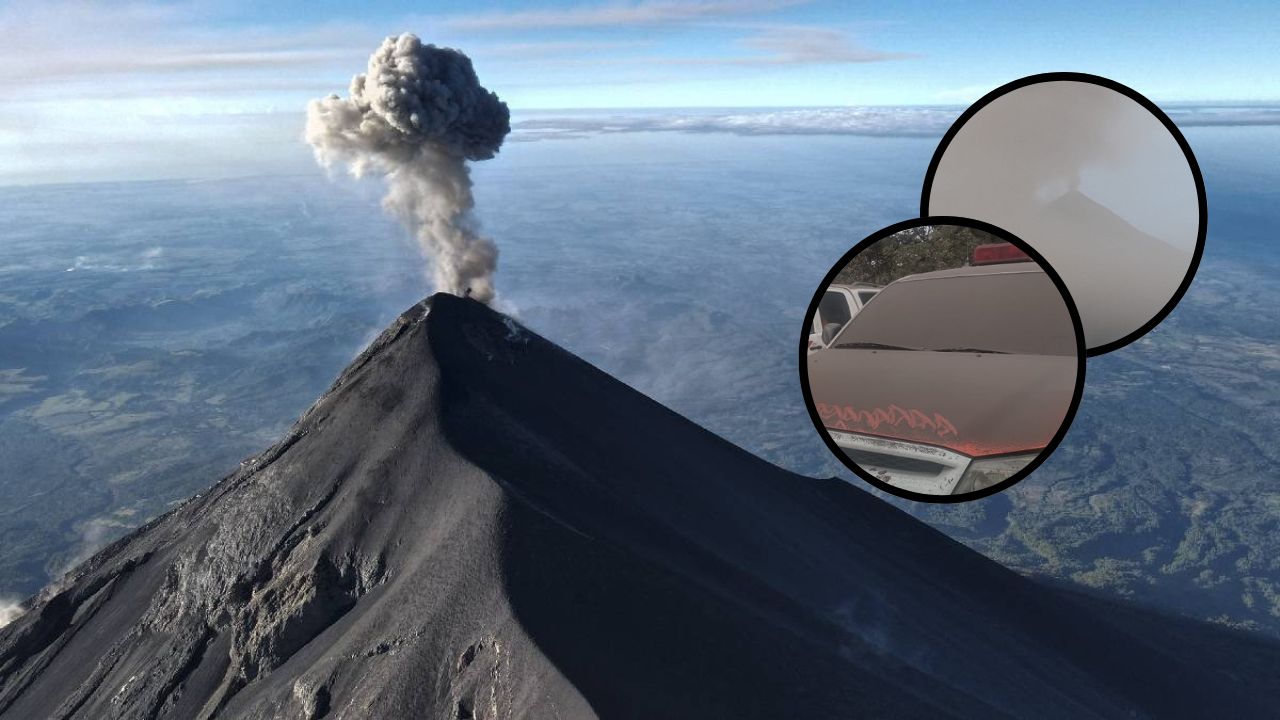 Cierran aeropuerto y carreteras por erupción del volcán de Fuego en Guatemala