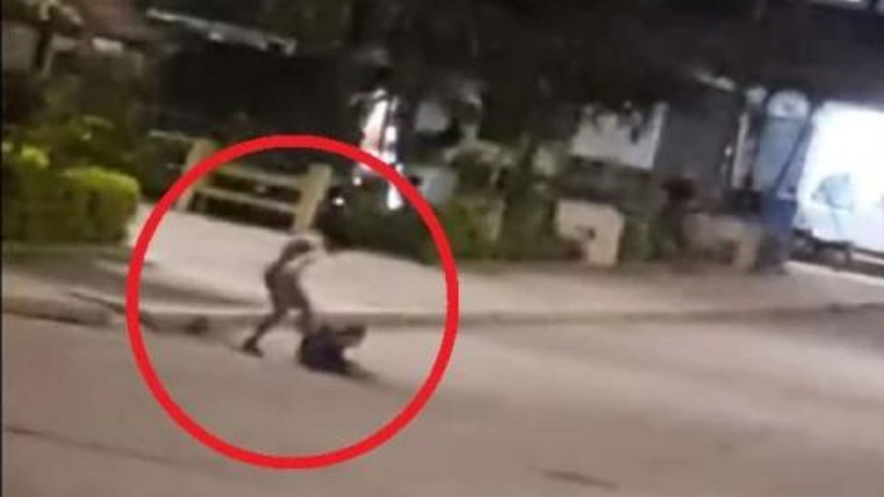 Video: adolescente de 16 años casi mata a golpes a su papá en plena vía pública