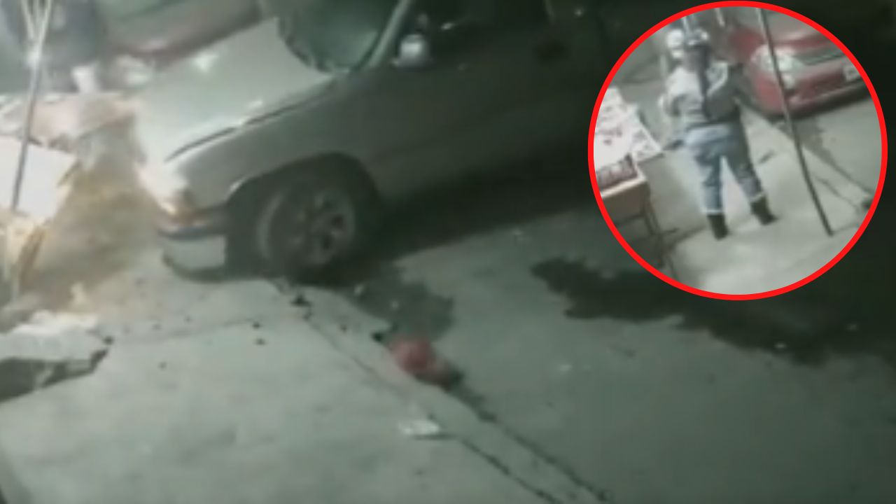 Vídeo | ¡Brutal accidente! Conductor embiste a vendedora de tacos afuera de su negocio